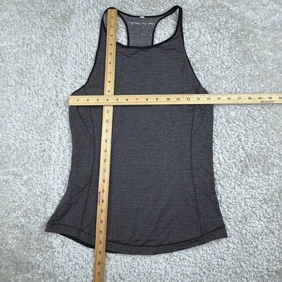 Lululemon Time To Sweat Tank My Race My Pace Heathered Black Gray - Picture 5 of 9
